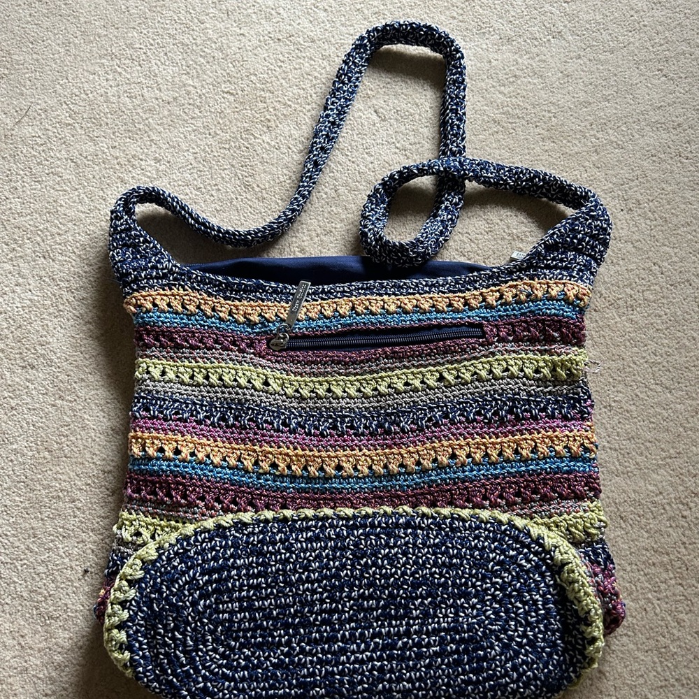 Straw studios boho bag crossbody woven multi colored
